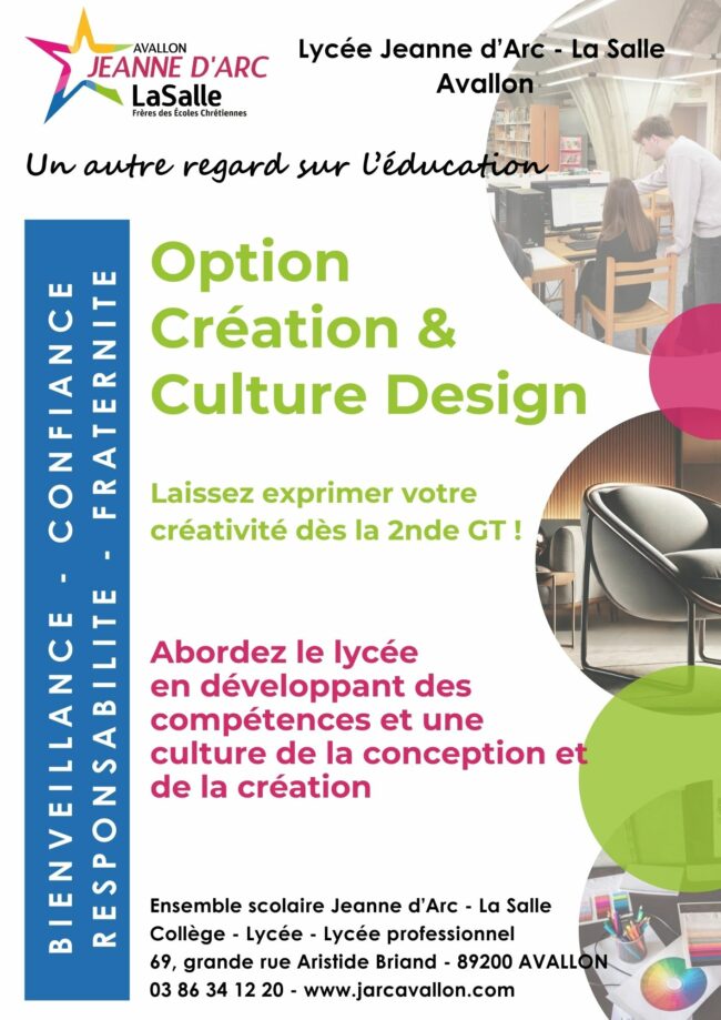 2025 – affiche – flyer recto – option Création & Culture_ Design